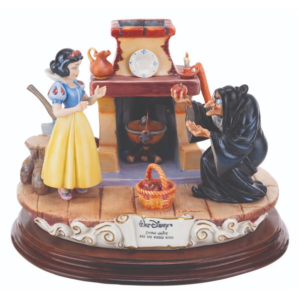 A "Snow White and the Witch" Capodimonte Sculpture.