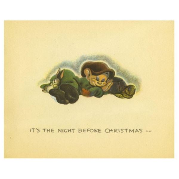 A Walt Disney Studios 1938 Christmas Card.