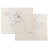 Image 1 : A Pair of "Mother Goose Goes Hollywood" Production Drawings.