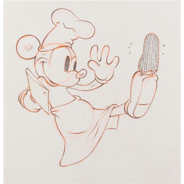 A "Mickey's Trailer" Original Production Drawing.