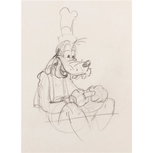 A "Mickey's Trailer" Goofy Production Drawing.