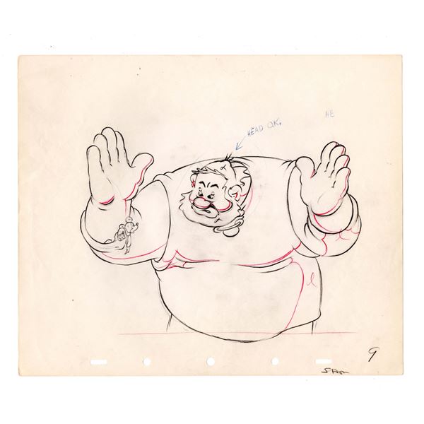 A "The Brave Little Tailor" Production Drawing.