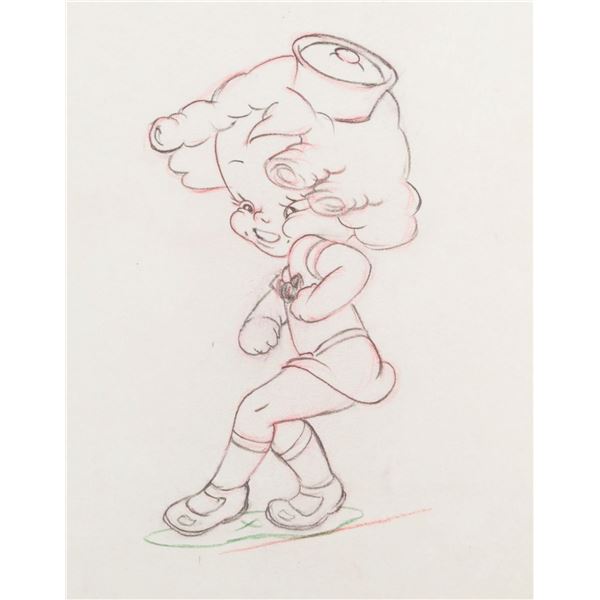 A "The Autograph Hound" Shirley Temple Production Drawing.