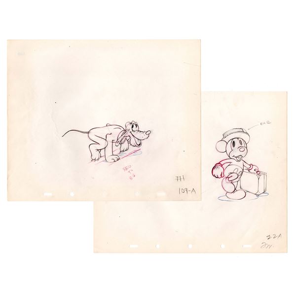A Pair of "Society Dog Show" Production Drawings.
