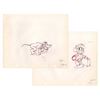 Image 1 : A Pair of "Society Dog Show" Production Drawings.
