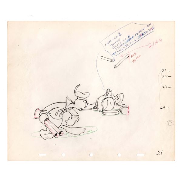 A “Donald’s Penguin” Original Production Drawing.