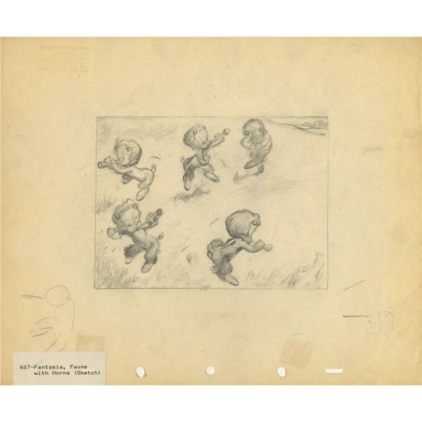 A "Fantasia" Dancing Satyrs Original Concept Drawing.