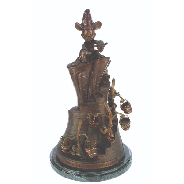 A Bronze "Fantasia" Sorcerer Mickey Sculpture.