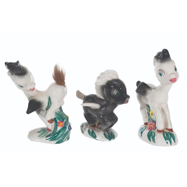 A Collection of Vernon Kilns "Fantasia" Pegasus Figurines.