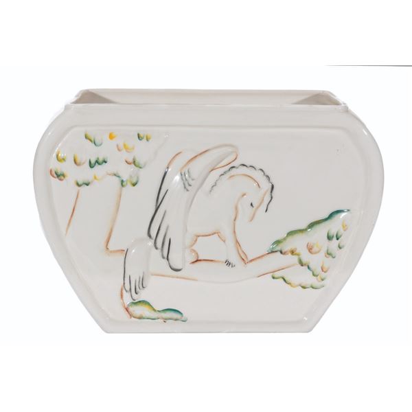 A Vernon Kilns "Fantasia" Winged Pegasus Vase.