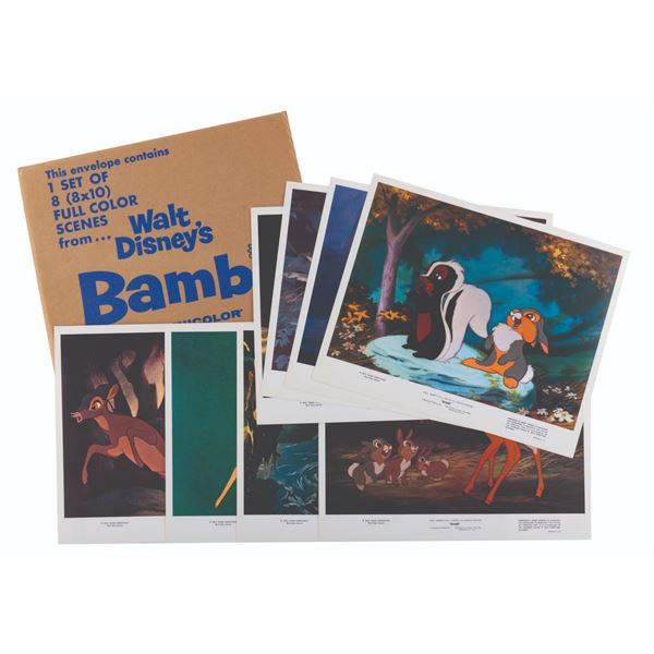 A Set of "Bambi" 1975 Re-Release Lobby Cards.