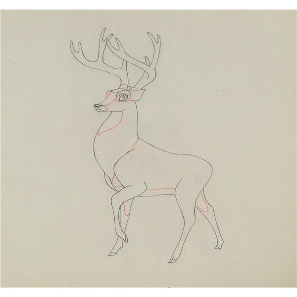 A "Bambi" Original Production Drawing.