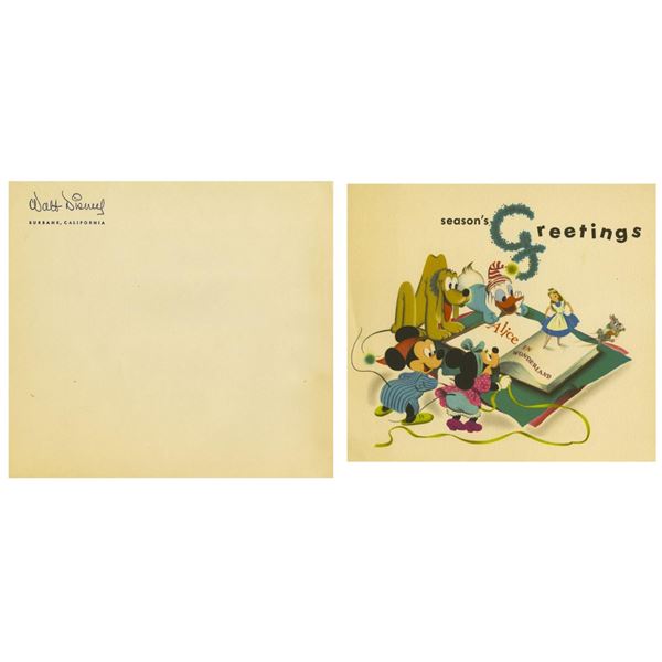A Walt Disney Company 1950 Christmas Card.
