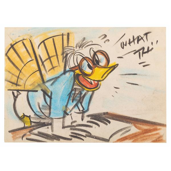 A Donald Duck Storyboard Panel.