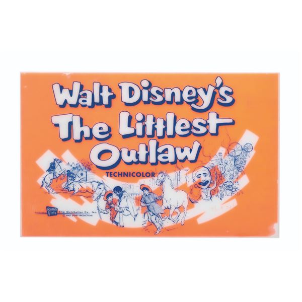 A "The Littlest Outlaw" Plexiglass Display Sign.
