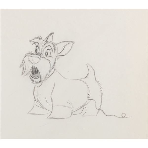 A "Lady and the Tramp" Jock Production Drawing.