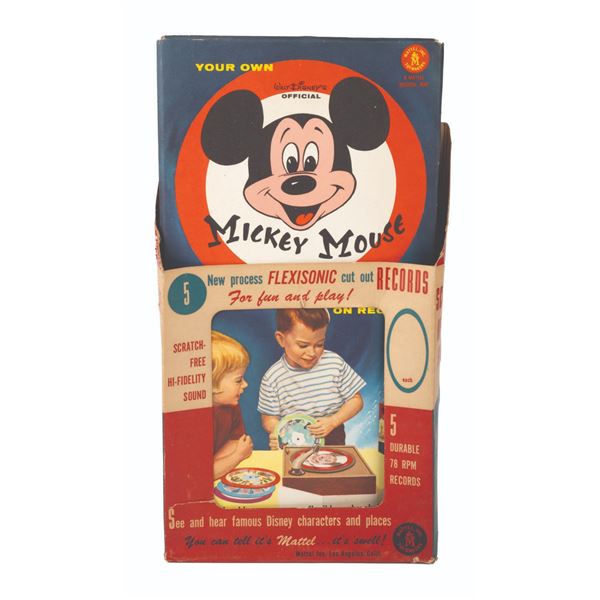A Mickey Mouse Club Mattel Musical Map and Store Display.
