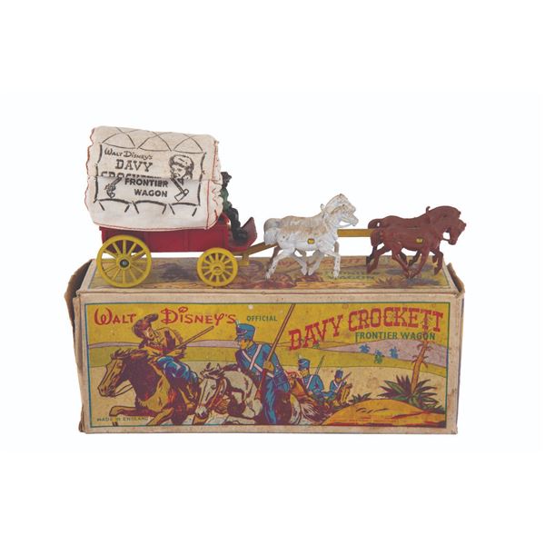 A Davy Crockett Frontier Wagon Toy.