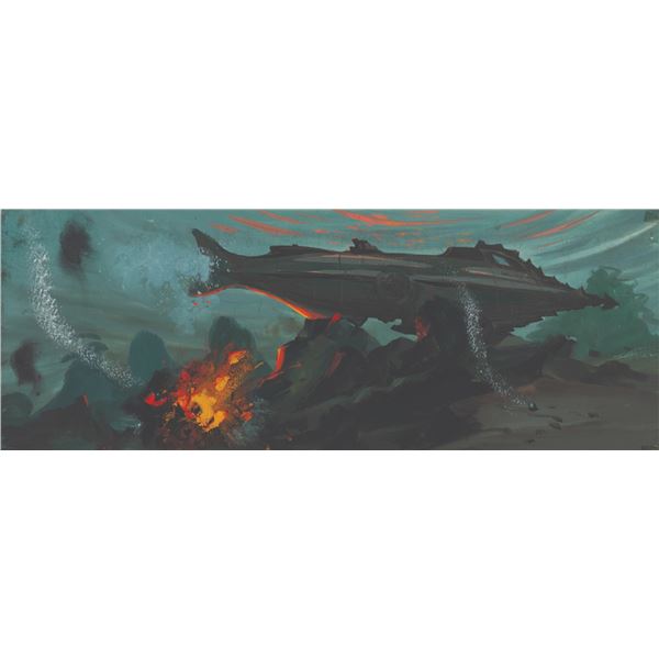 A "20,000 Leagues Under The Sea" Nautilus Concept Painting.
