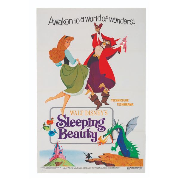 A 1970 "Sleeping Beauty" Re-Release One-Sheet.