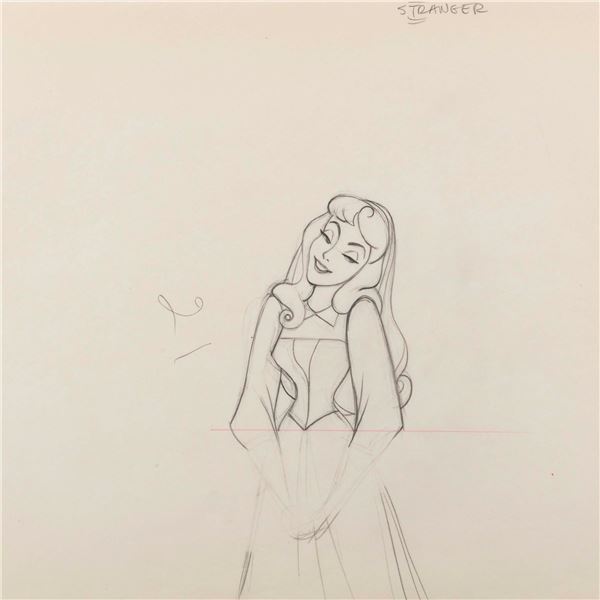A Marc Davis “Sleeping Beauty” Briar Rose Production Drawing.
