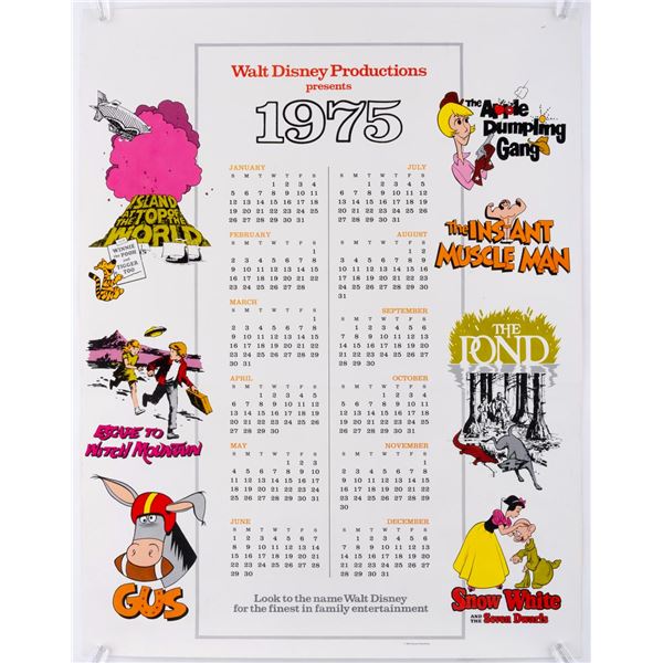 A Walt Disney Productions 1975 Releases Calendar.