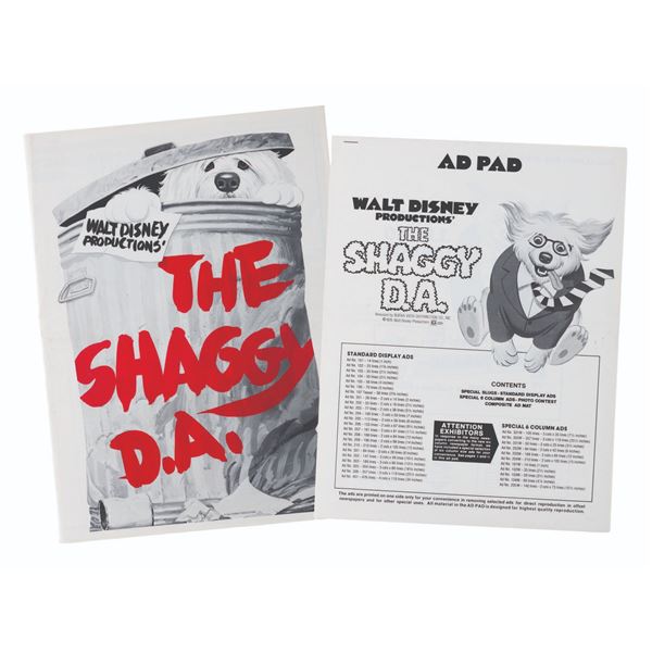 A "The Shaggy D.A." Pressbook and Ad Pad.