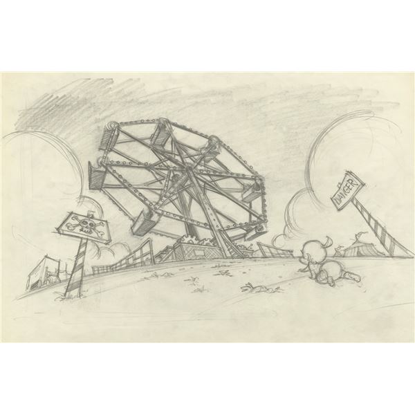 A "Roller Coaster Rabbit" Concept Drawing.