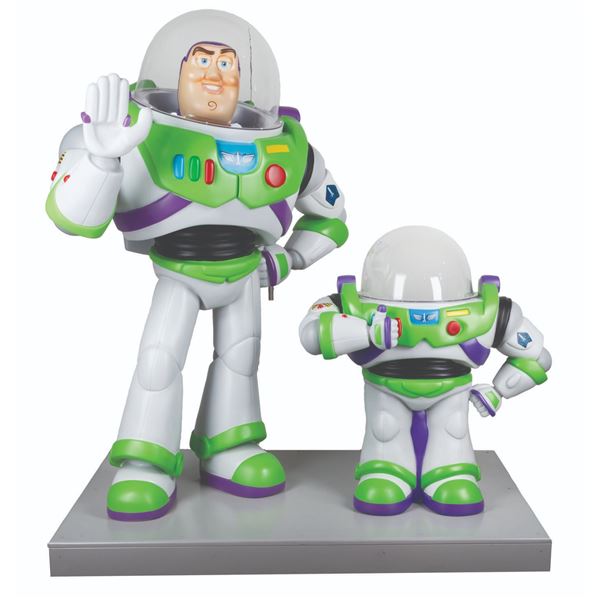 A Disney Store Buzz Lightyear Photo Op Figure.