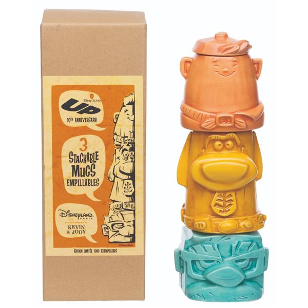A Pixar's "Up" Stackable Tiki Mug Set.