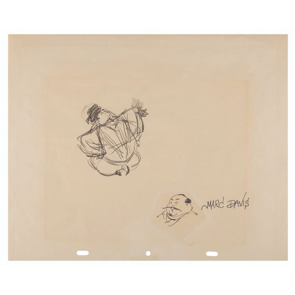 A Marc Davis Character Drawing with Signature.
