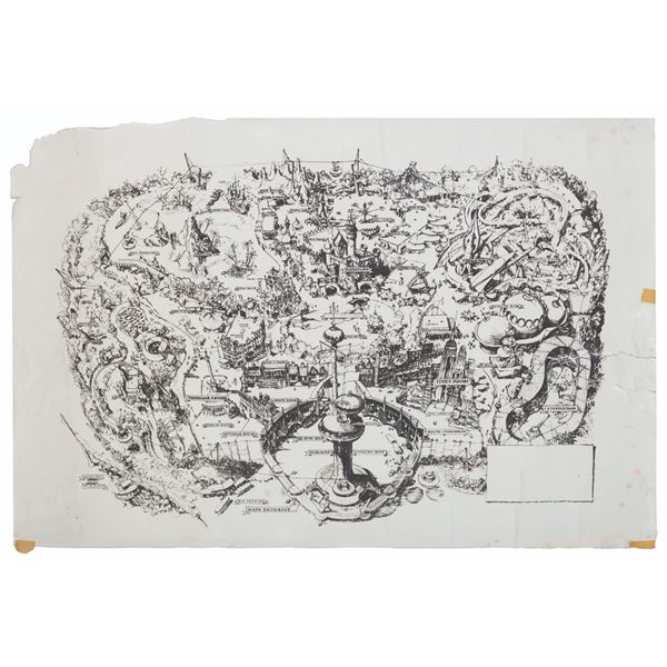 A Rare Harper Goff Australialand Map Print.