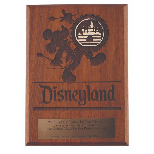 An Entertainment Division Laser Cut Thank You Plaque.