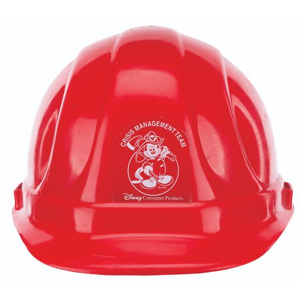 A Disney Consumer Products Crisis Management Team Hard Hat.