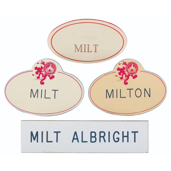 Milt Albright's Disneyland Name Badges.