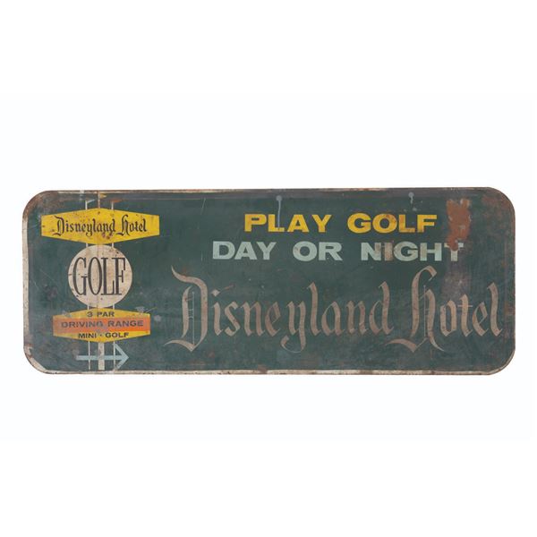A Disneyland Hotel Golf Highway Sign.