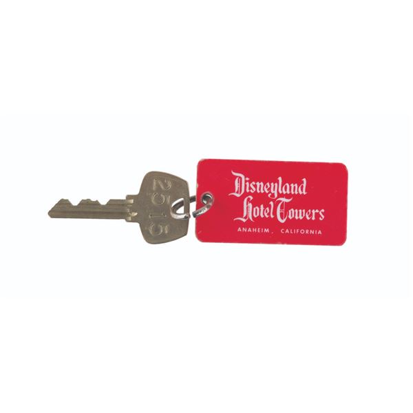 A Disneyland Hotel Towers Key and Red Fob.