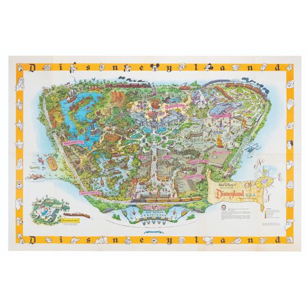 A 1958-B Disneyland Souvenir Fun Map.