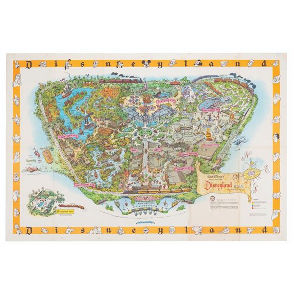 A 1958-C Disneyland Souvenir Map.