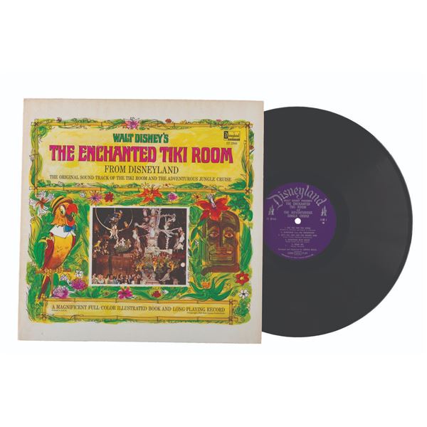A Walt Disney's The Enchanted Tiki Room Record Album.