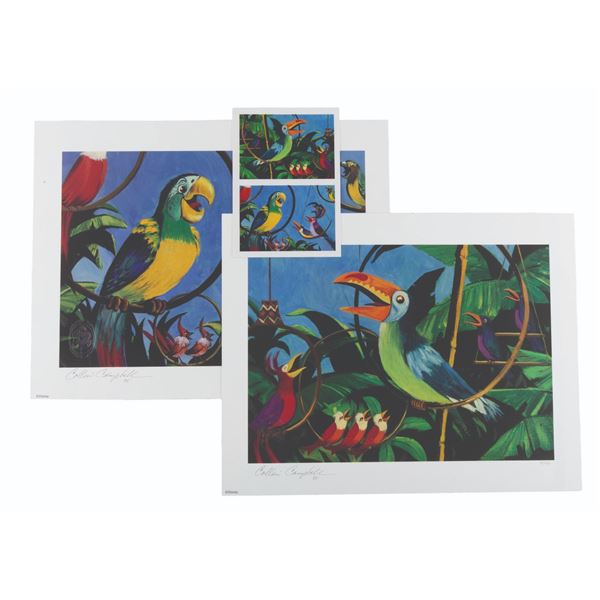 A Pair of Signed Enchanted Tiki Room Prints.