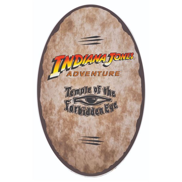 A Disneyland Indiana Jones Adventure Sign.
