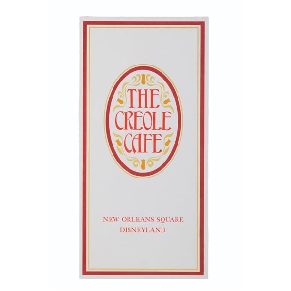 A 1966 Creole Cafe Menu.