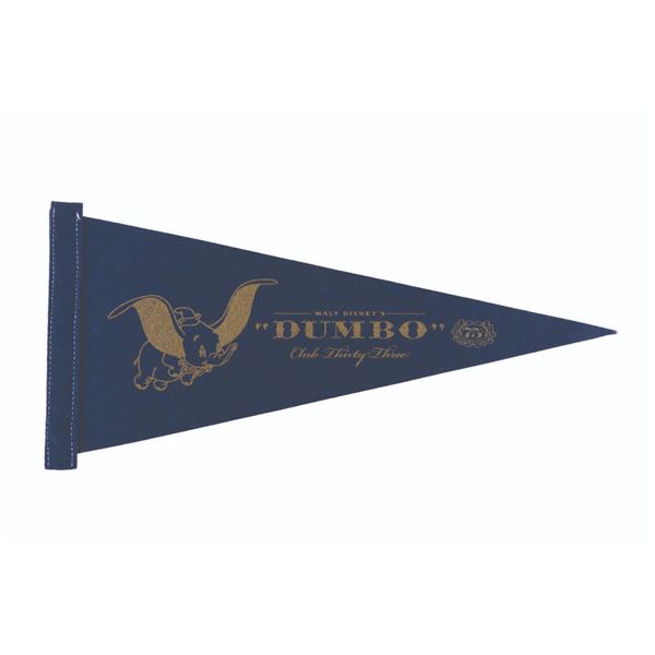 A Club 33 "Dumbo" 75th Anniversary Pennant.
