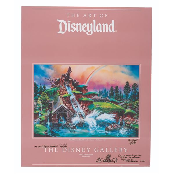 A Multi-Signed Splash Mountain Disney Gallery Poster.