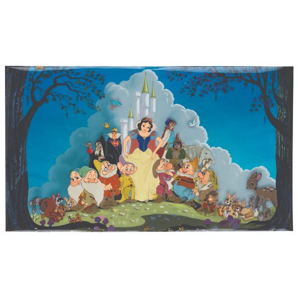 A "Snow White and Her Adventures" Mural Cel and Background.
