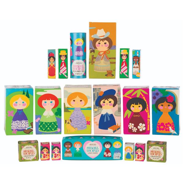 A Collection of It's a Small World Avon Cosmetics.