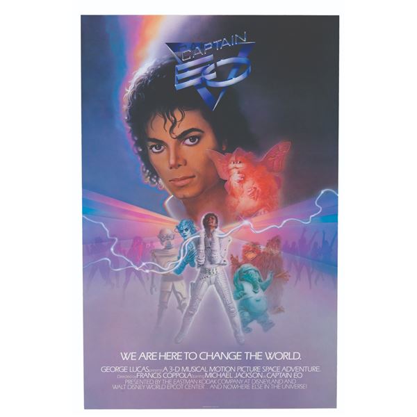 A Captain EO Attraction Souvenir Poster.