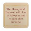 Image 1 : A Disneyland Railroad Temporarily Closed Sign.