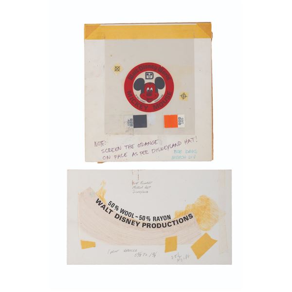 A Pair of Mickey Mouse Hat Design Pieces.